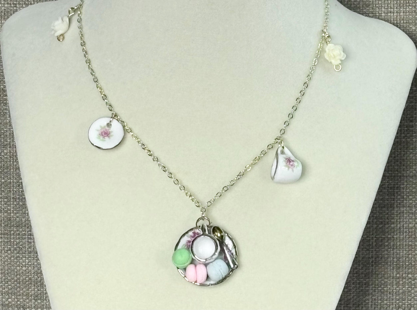 Coquette, Tea Party Necklace, Charm Necklace