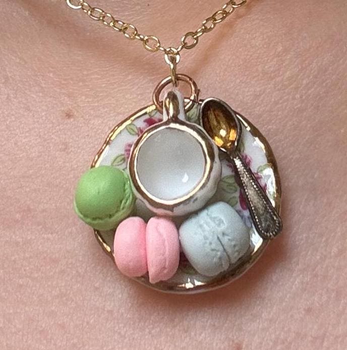 Coquette, Tea Party Necklace, Charm Necklace