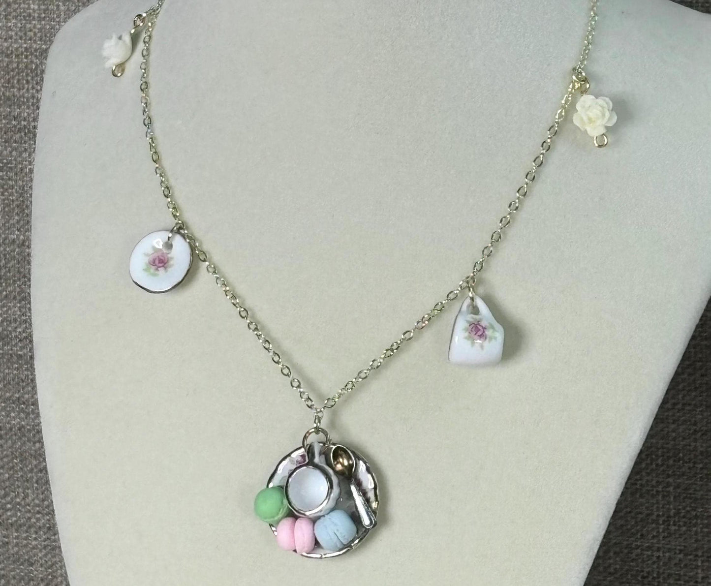 Coquette, Tea Party Necklace, Charm Necklace